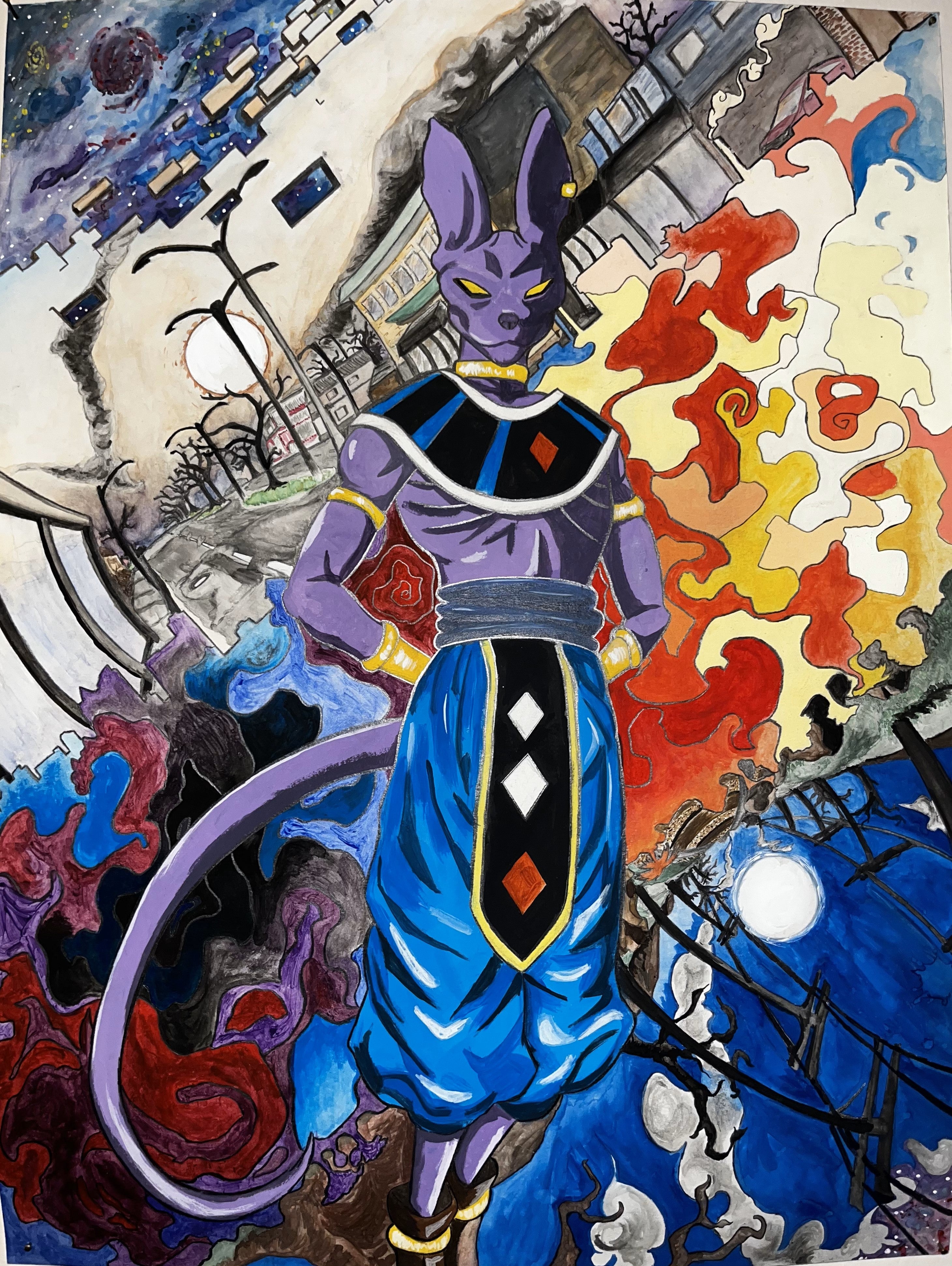 Beerus DBZ Painting newest